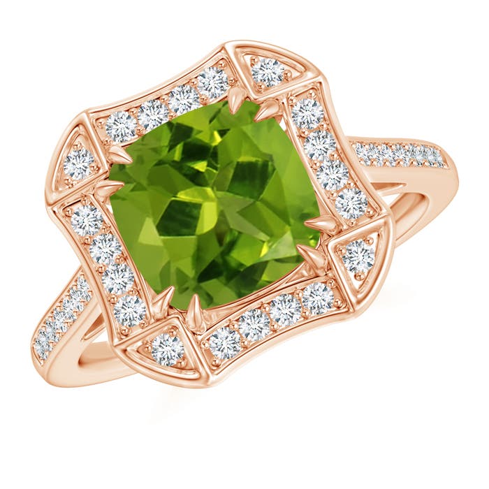 AAAA - Peridot / 2.29 CT / 14 KT Rose Gold