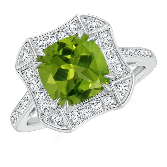 AAAA - Peridot / 2.29 CT / 14 KT White Gold