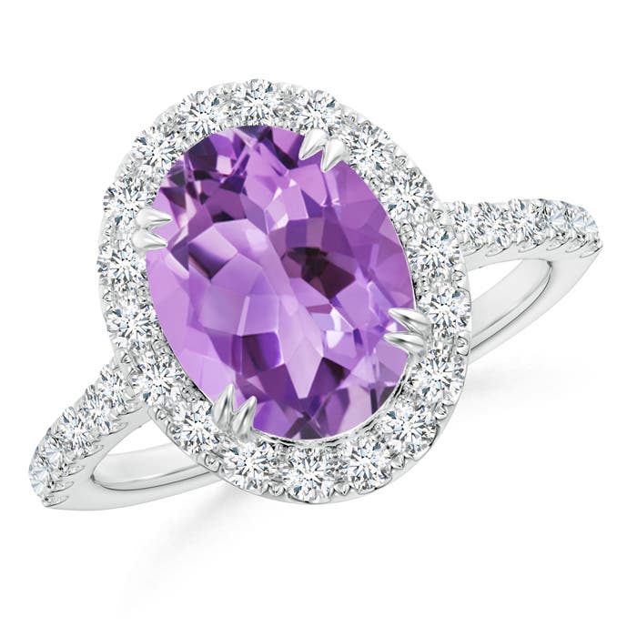 A - Amethyst / 2.91 CT / 14 KT White Gold