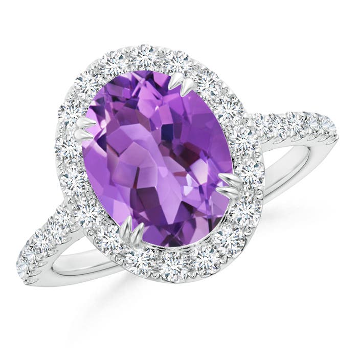 AA - Amethyst / 2.91 CT / 14 KT White Gold