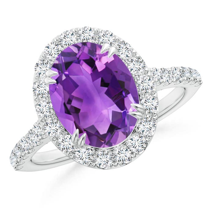 AAA - Amethyst / 2.91 CT / 14 KT White Gold