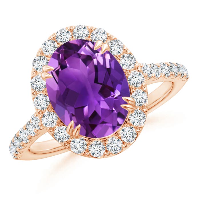 AAAA - Amethyst / 2.91 CT / 14 KT Rose Gold