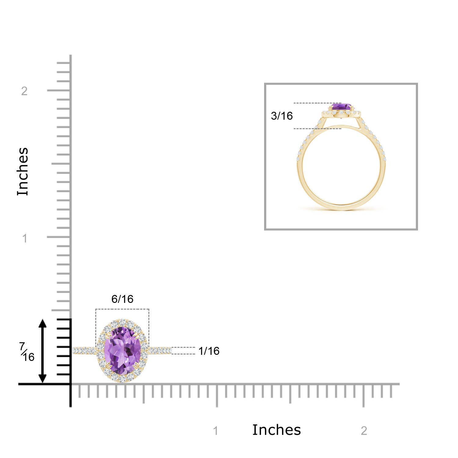 A - Amethyst / 1.49 CT / 14 KT Yellow Gold