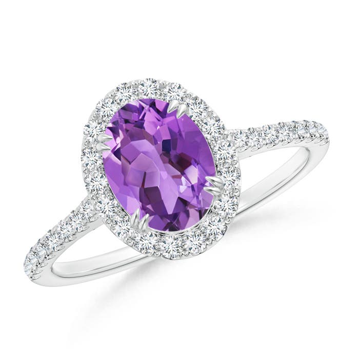 AA - Amethyst / 1.49 CT / 14 KT White Gold