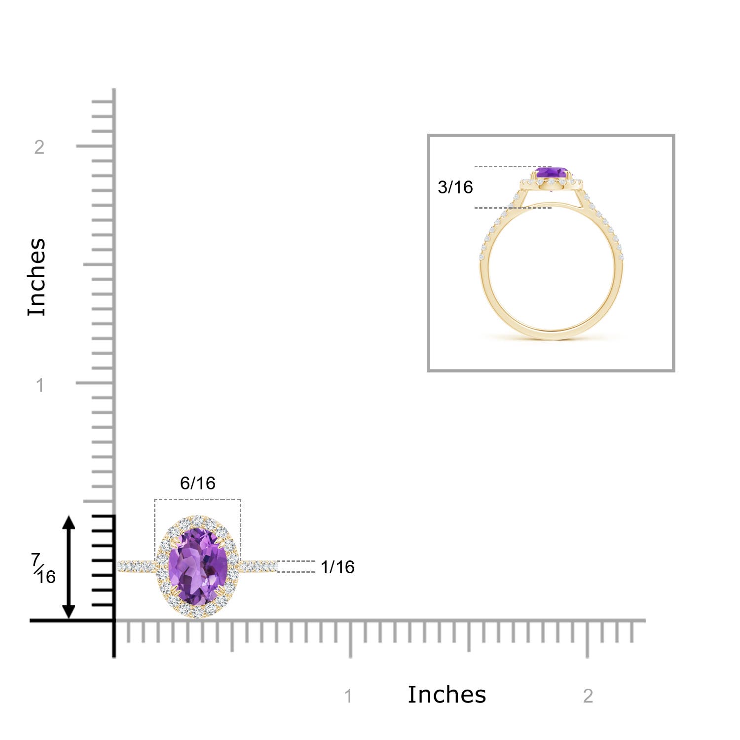 AA - Amethyst / 1.49 CT / 14 KT Yellow Gold