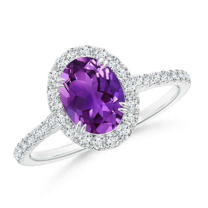 AAAA - Amethyst / 1.49 CT / 14 KT White Gold