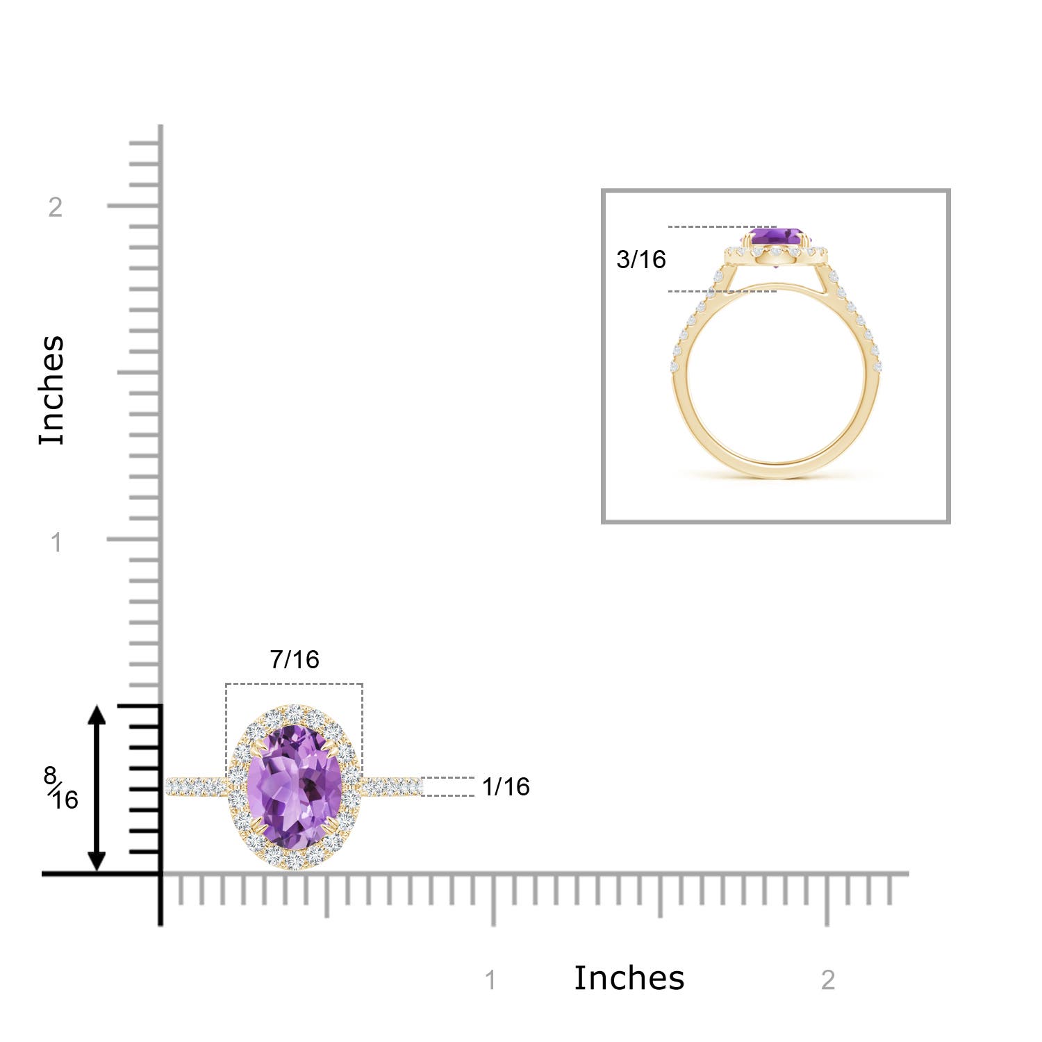 A - Amethyst / 2.05 CT / 14 KT Yellow Gold