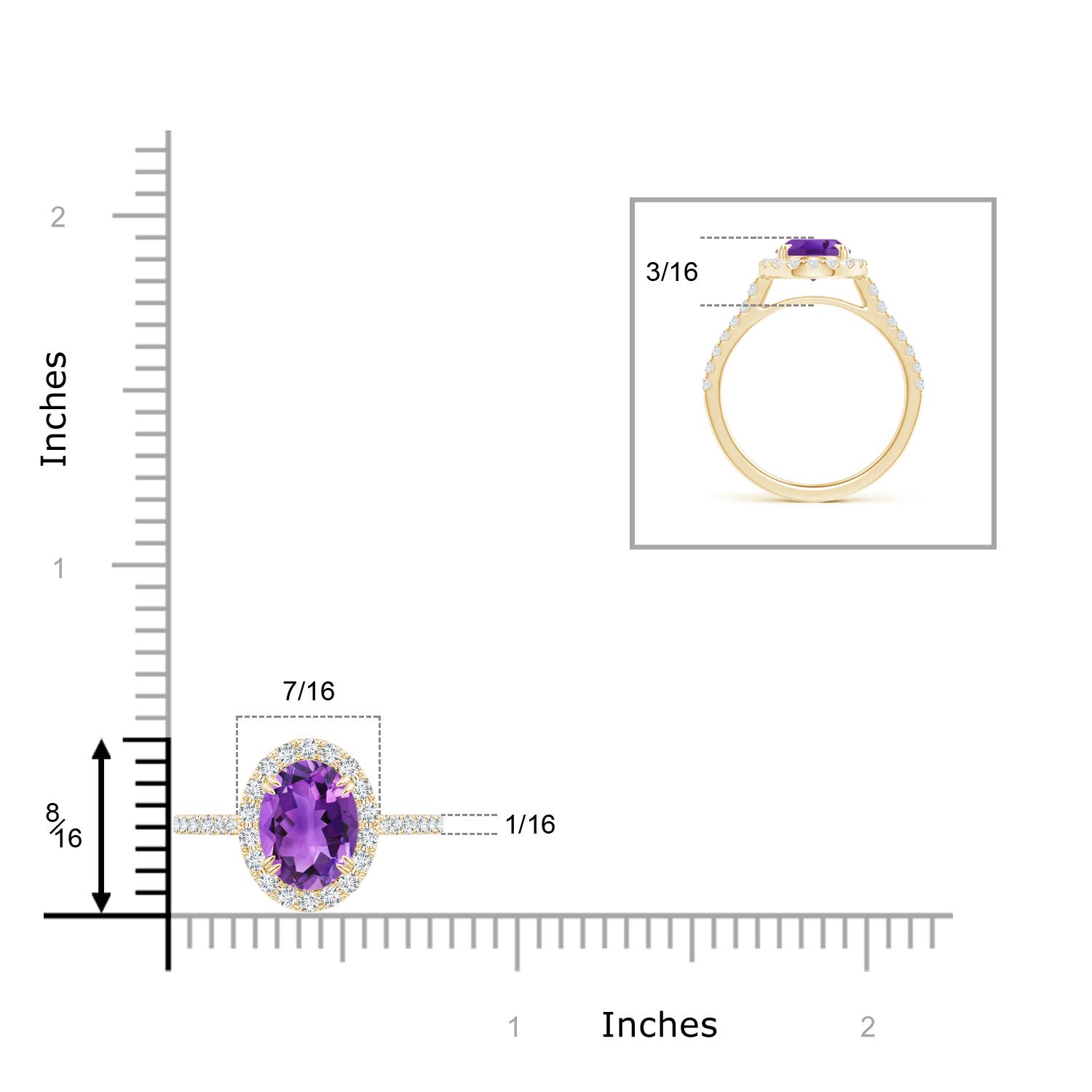 AAA - Amethyst / 2.05 CT / 14 KT Yellow Gold