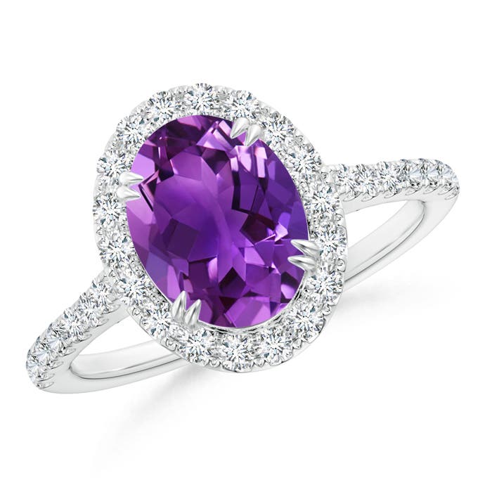 AAAA - Amethyst / 2.05 CT / 14 KT White Gold