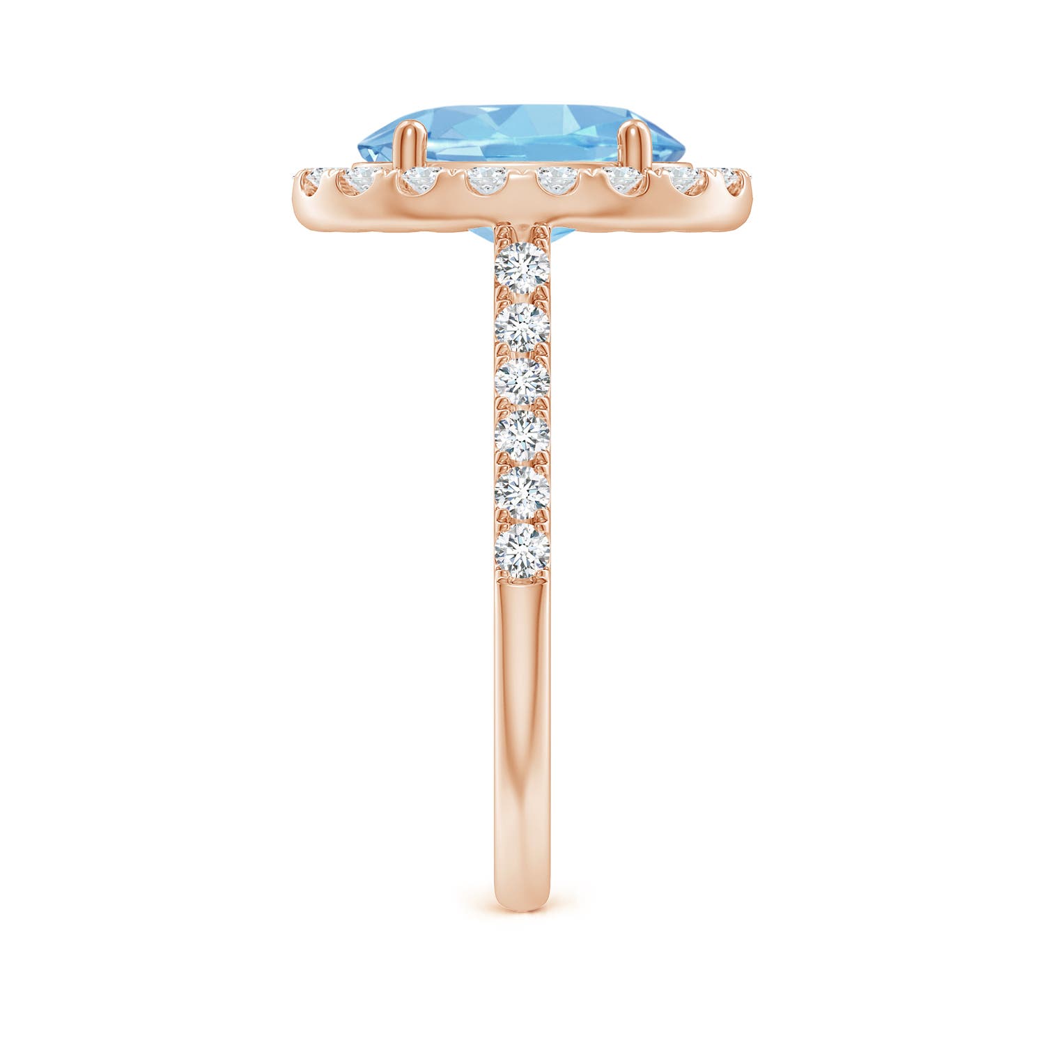 AAAA - Aquamarine / 2.83 CT / 14 KT Rose Gold