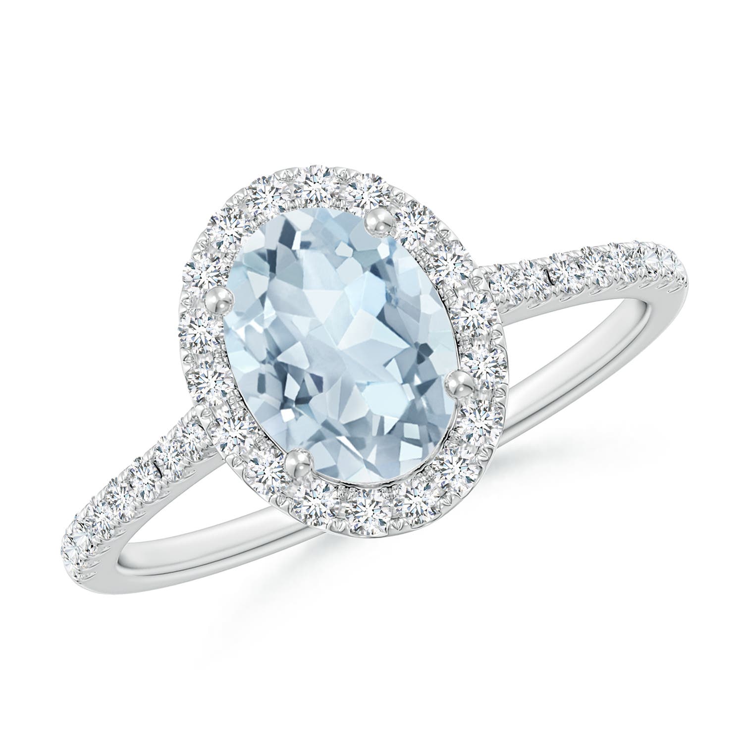 A - Aquamarine / 1.34 CT / 14 KT White Gold