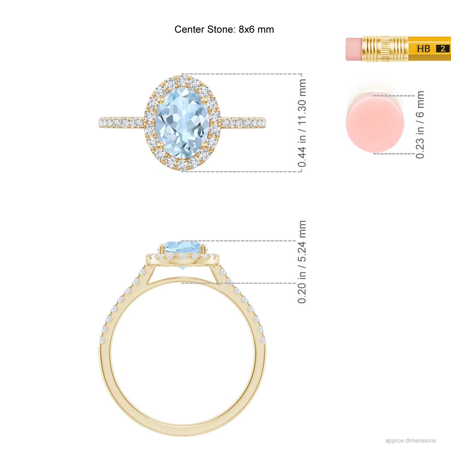 AA - Aquamarine / 1.34 CT / 14 KT Yellow Gold