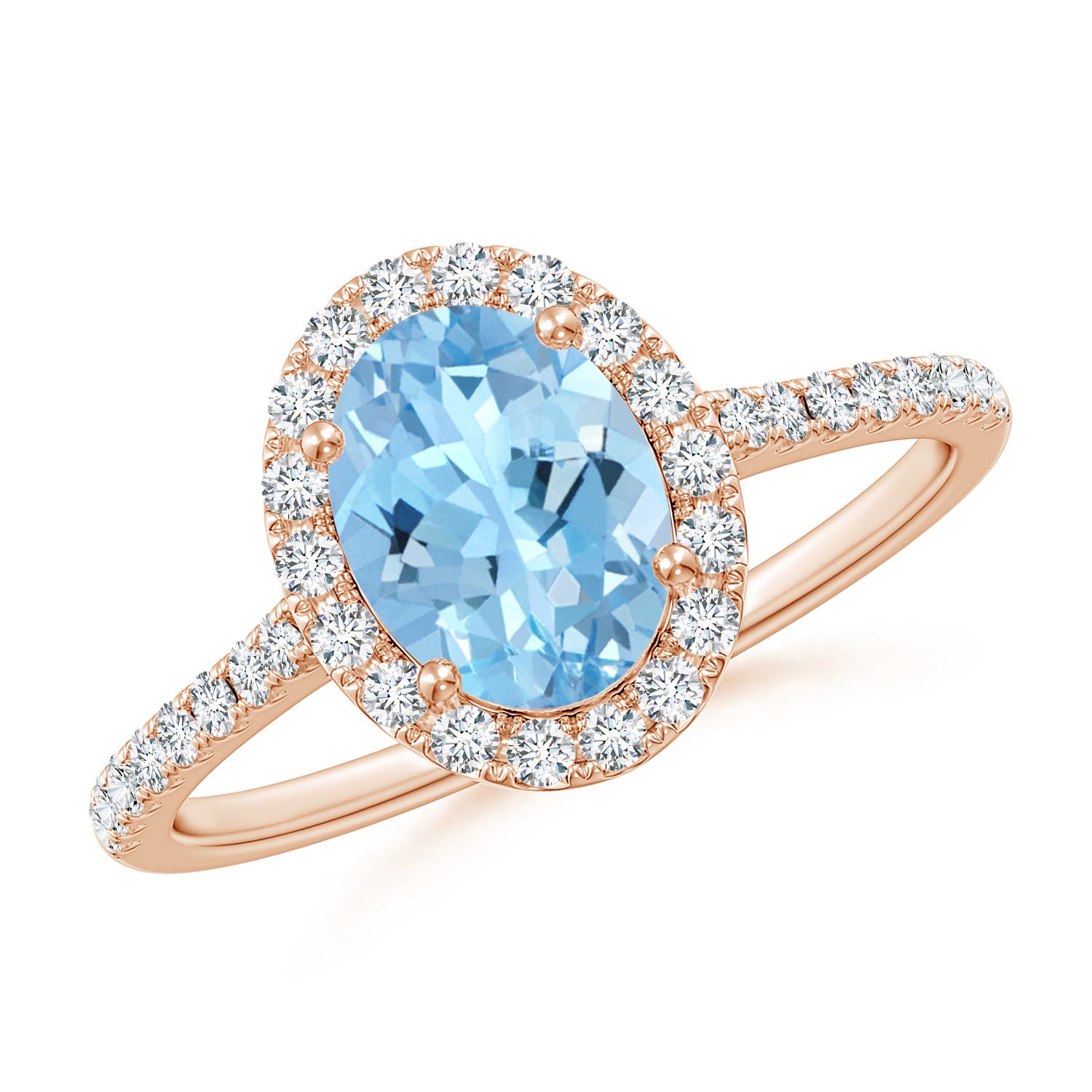 AAAA - Aquamarine / 1.34 CT / 14 KT Rose Gold