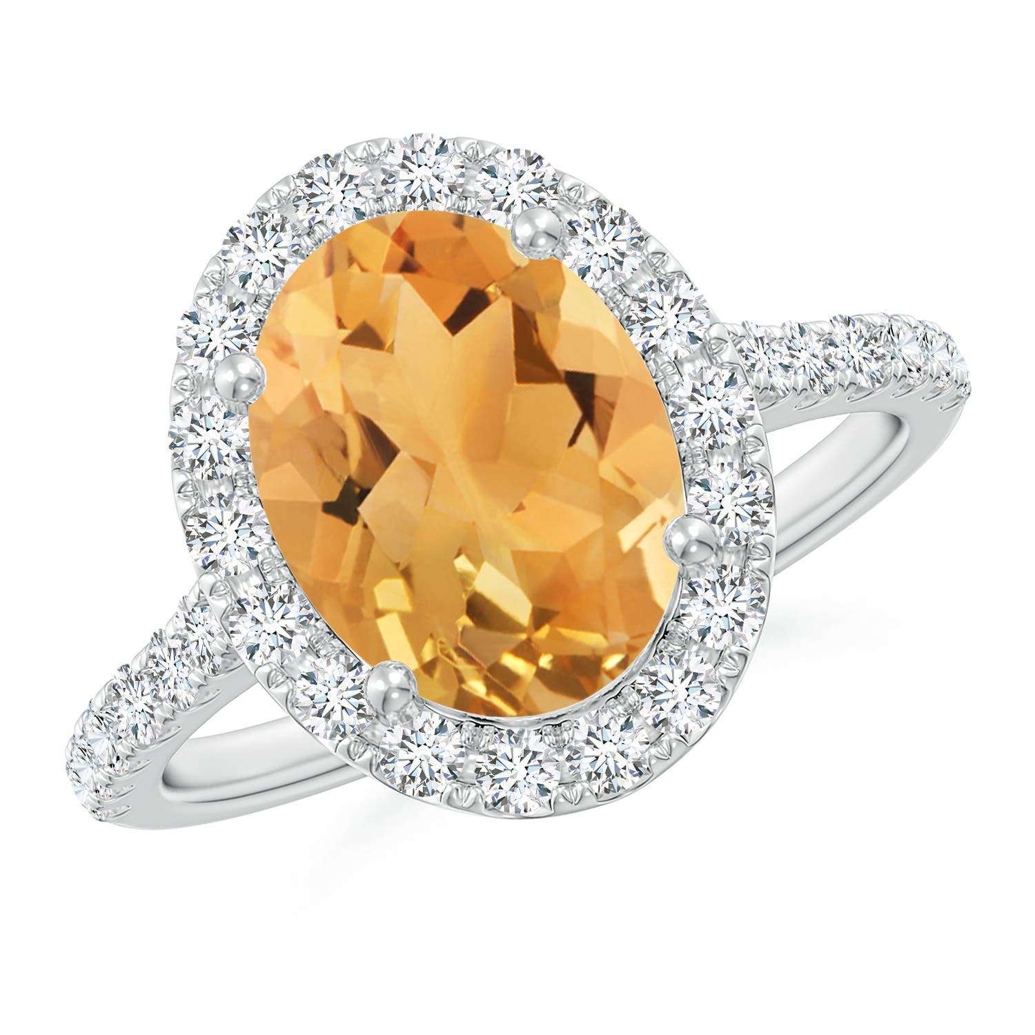 A - Citrine / 3.13 CT / 14 KT White Gold