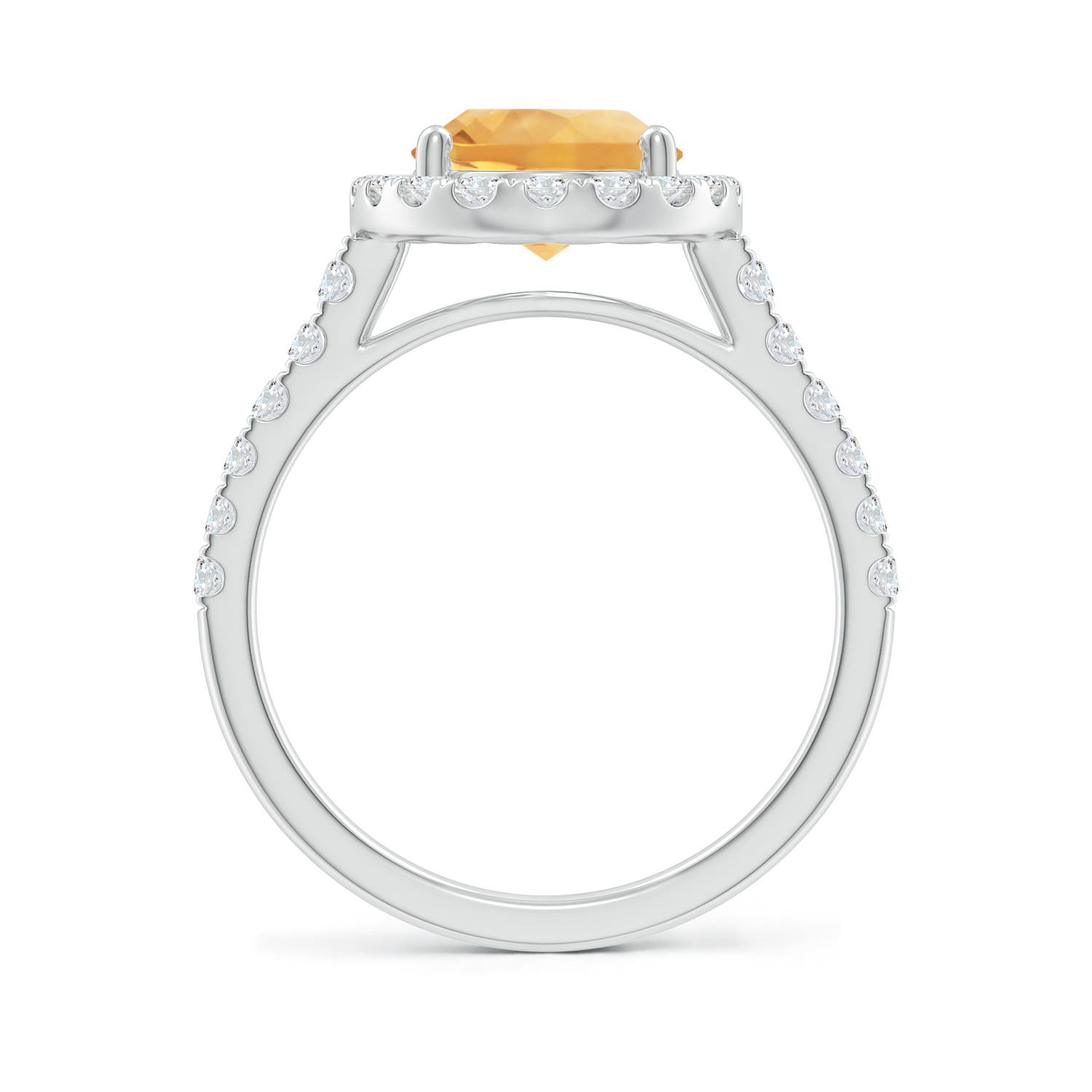 A - Citrine / 3.13 CT / 14 KT White Gold