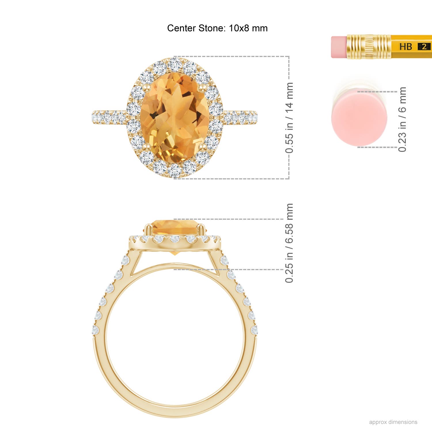 A - Citrine / 3.13 CT / 14 KT Yellow Gold