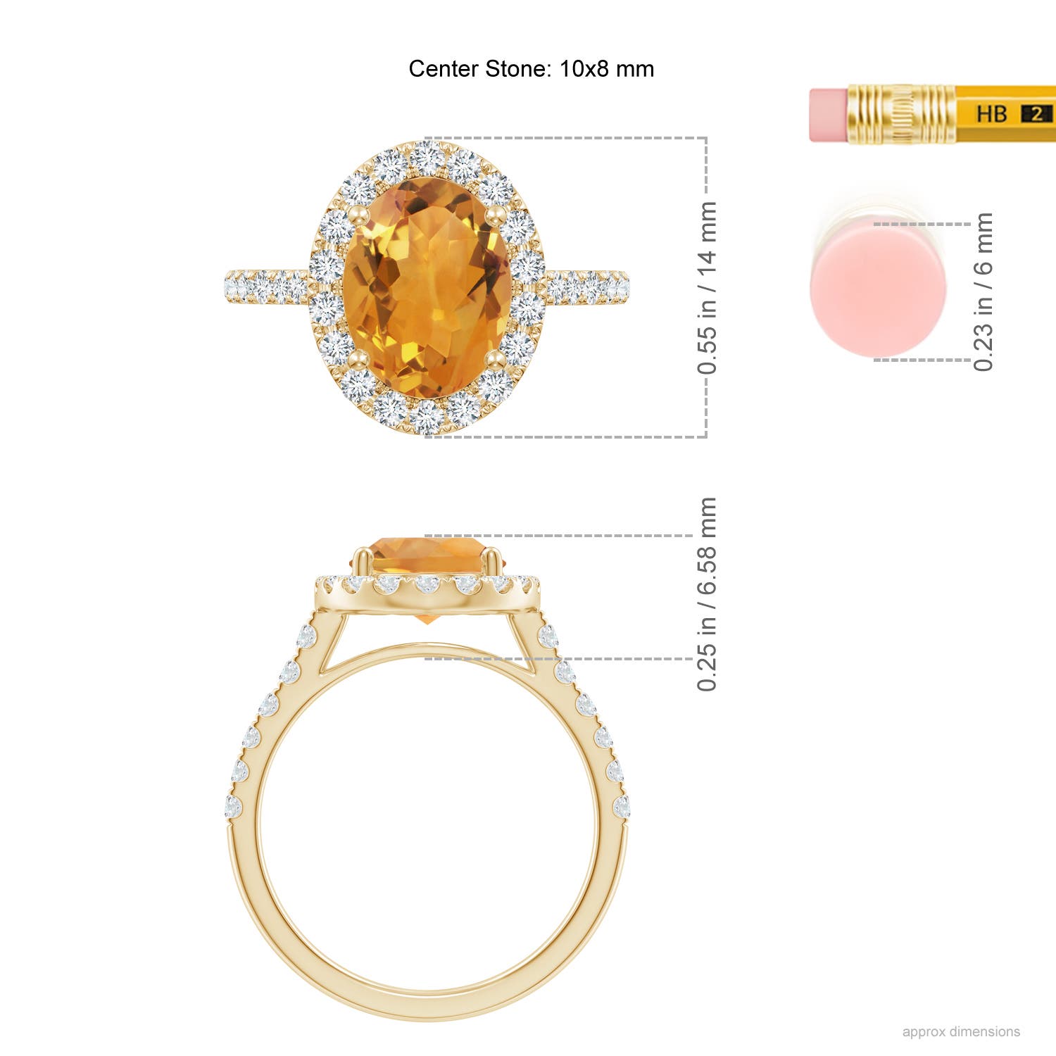 AA - Citrine / 3.13 CT / 14 KT Yellow Gold