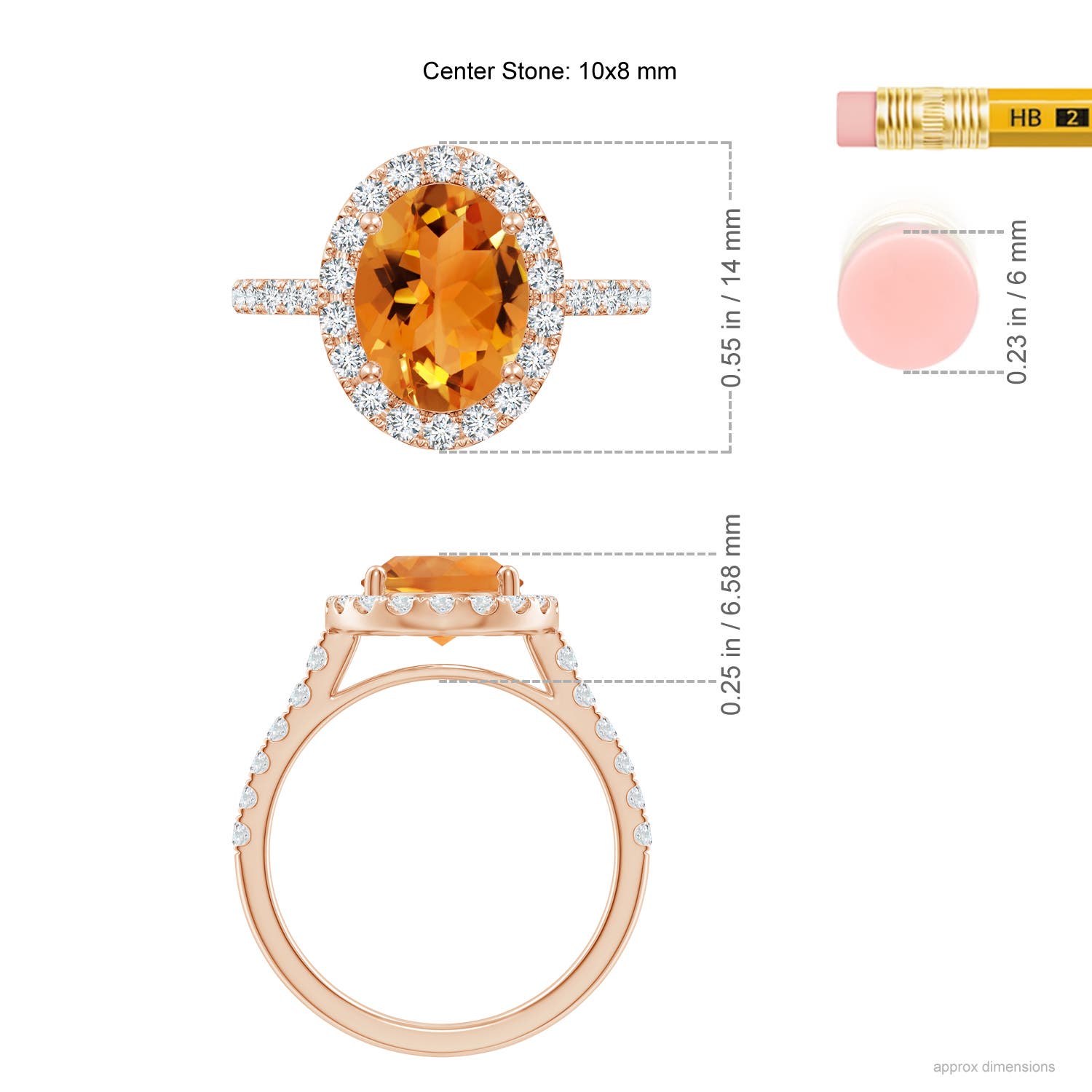 AAA - Citrine / 3.13 CT / 14 KT Rose Gold