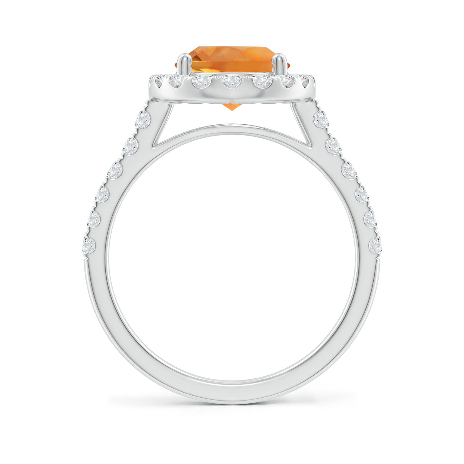 AAA - Citrine / 3.13 CT / 14 KT White Gold