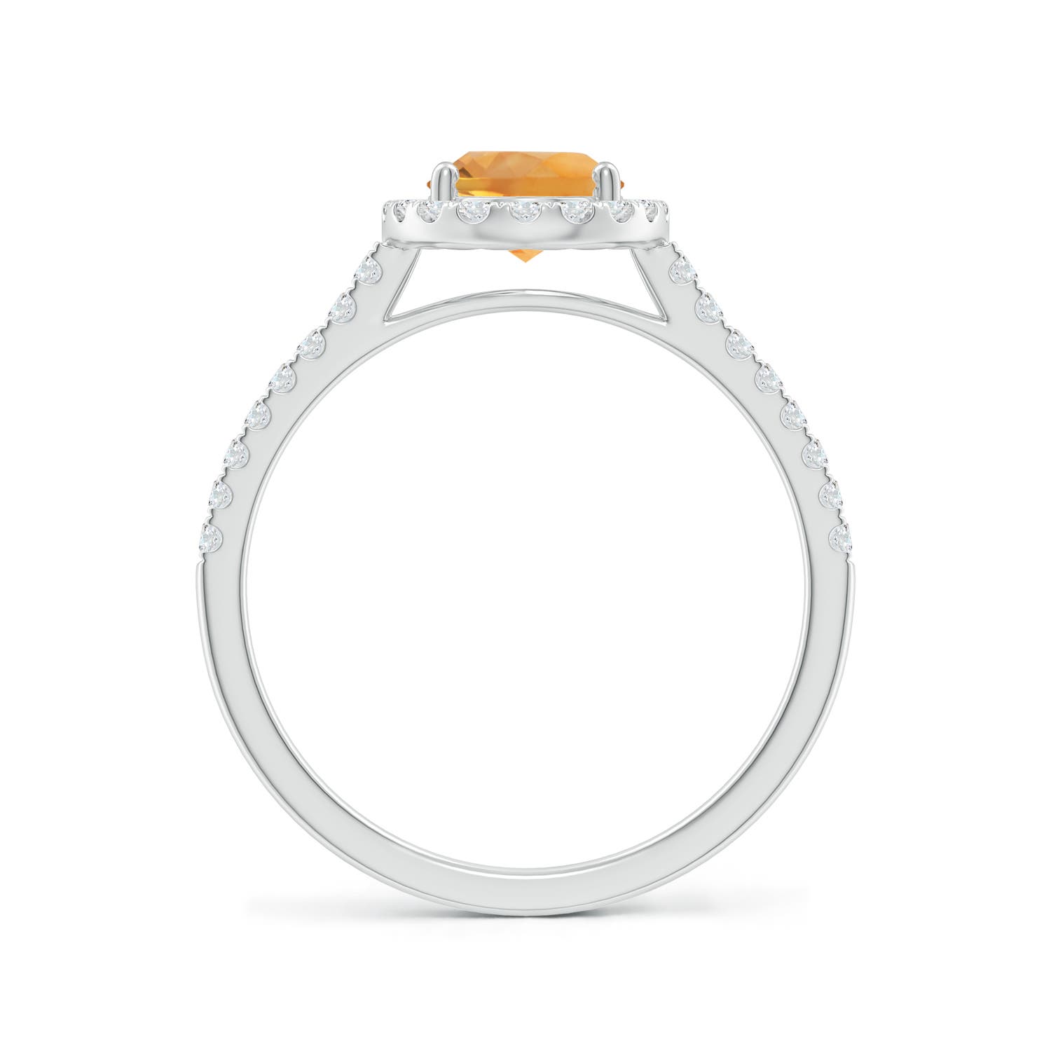 AA - Citrine / 1.44 CT / 14 KT White Gold