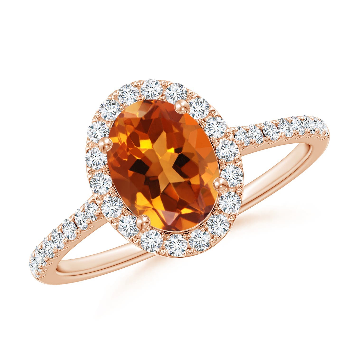 AAAA - Citrine / 1.44 CT / 14 KT Rose Gold