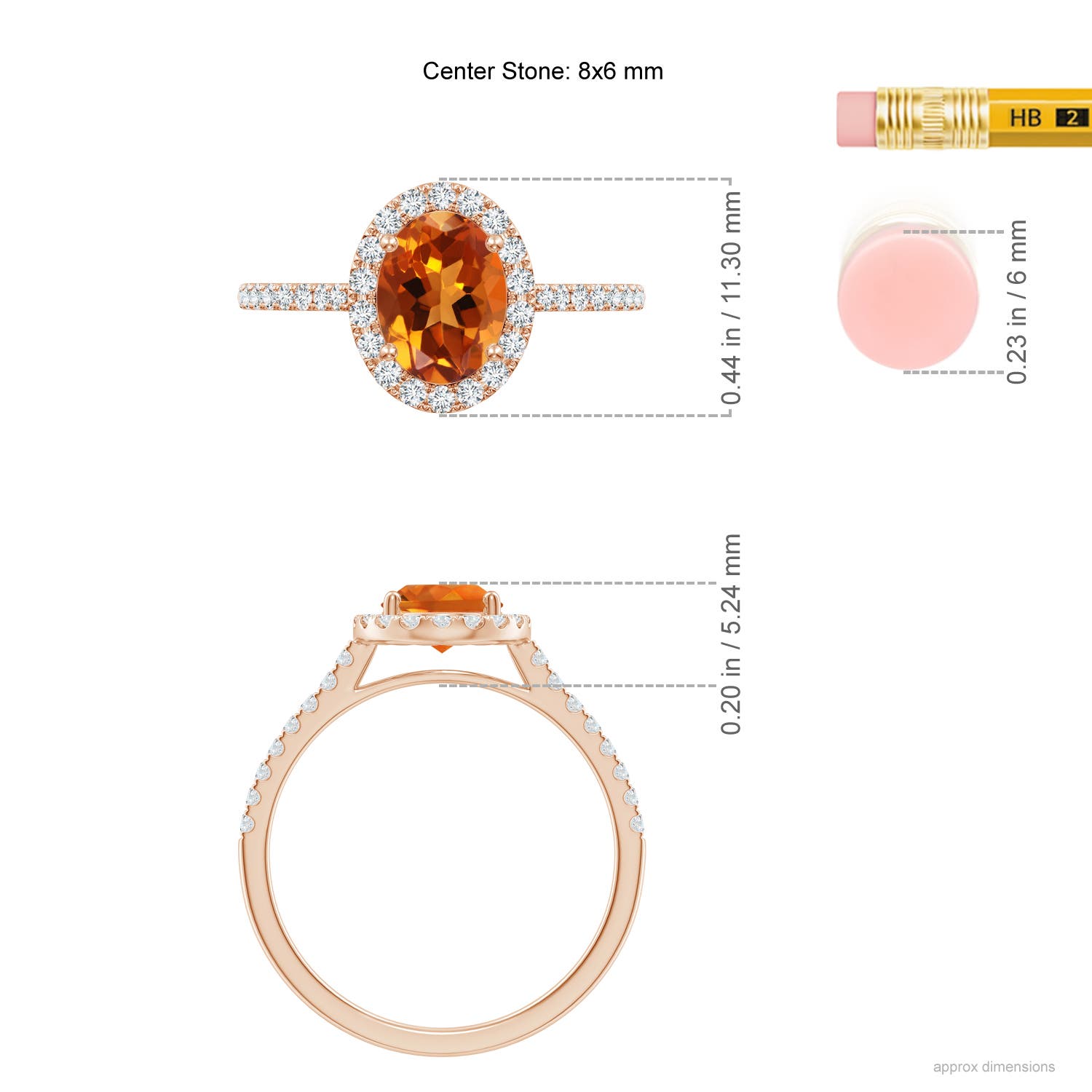 AAAA - Citrine / 1.44 CT / 14 KT Rose Gold