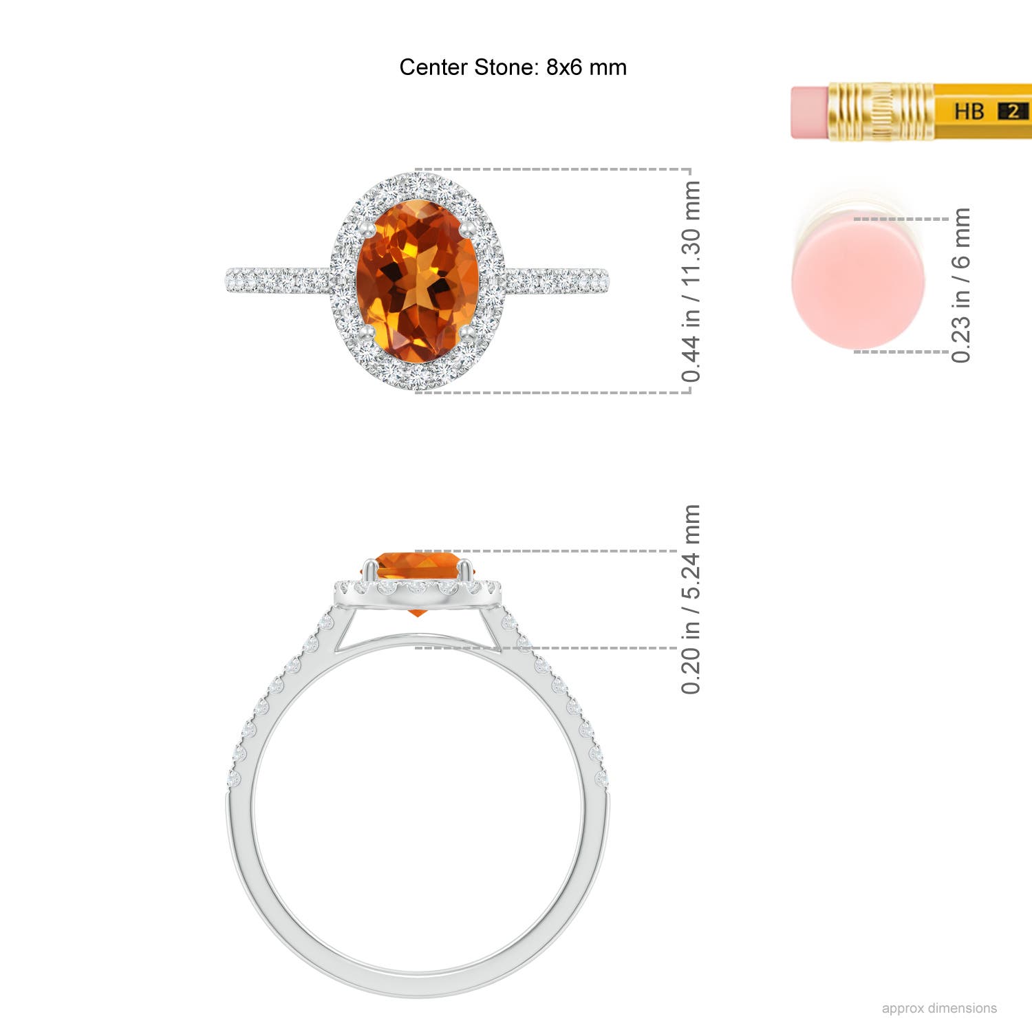 AAAA - Citrine / 1.44 CT / 14 KT White Gold