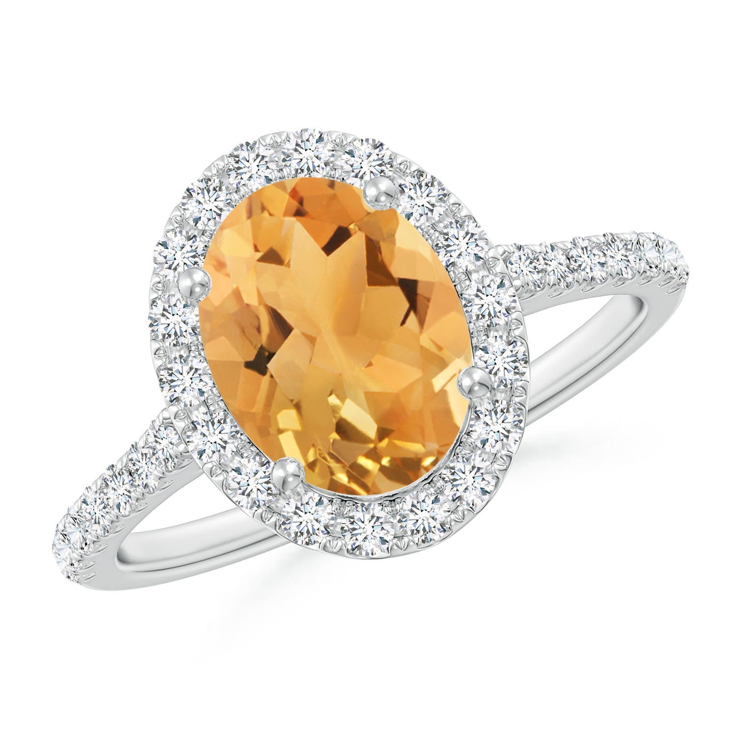 A - Citrine / 2.1 CT / 14 KT White Gold