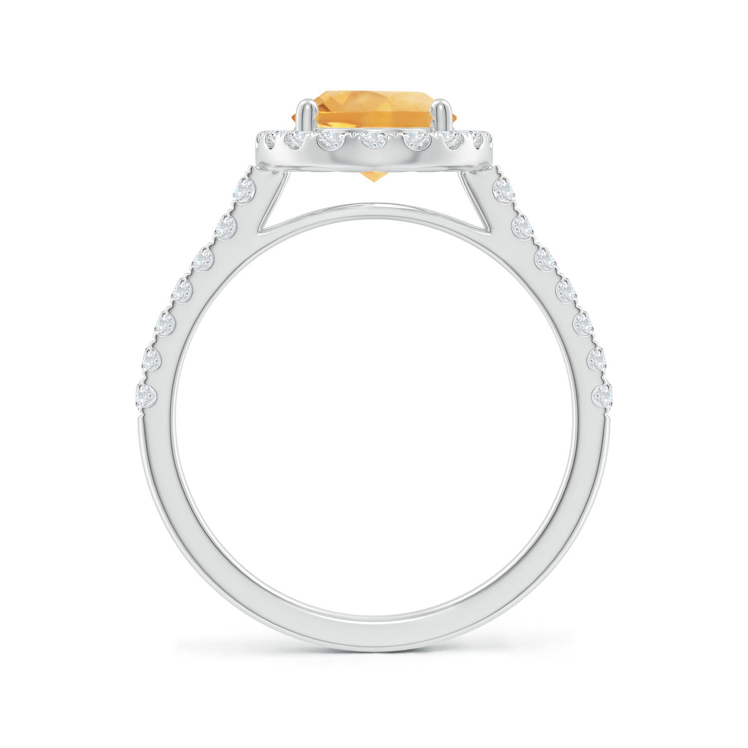 A - Citrine / 2.1 CT / 14 KT White Gold