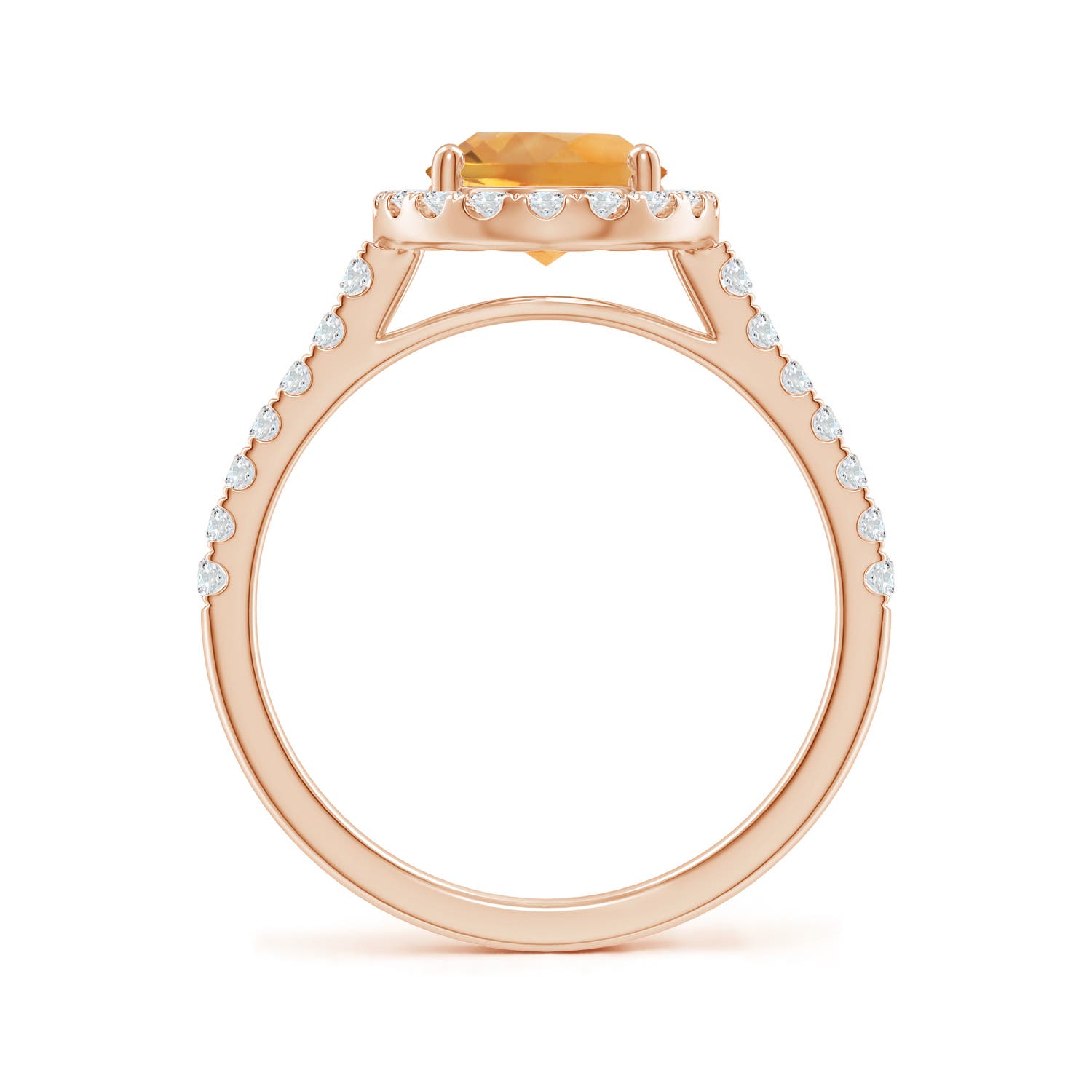 AA - Citrine / 2.1 CT / 14 KT Rose Gold