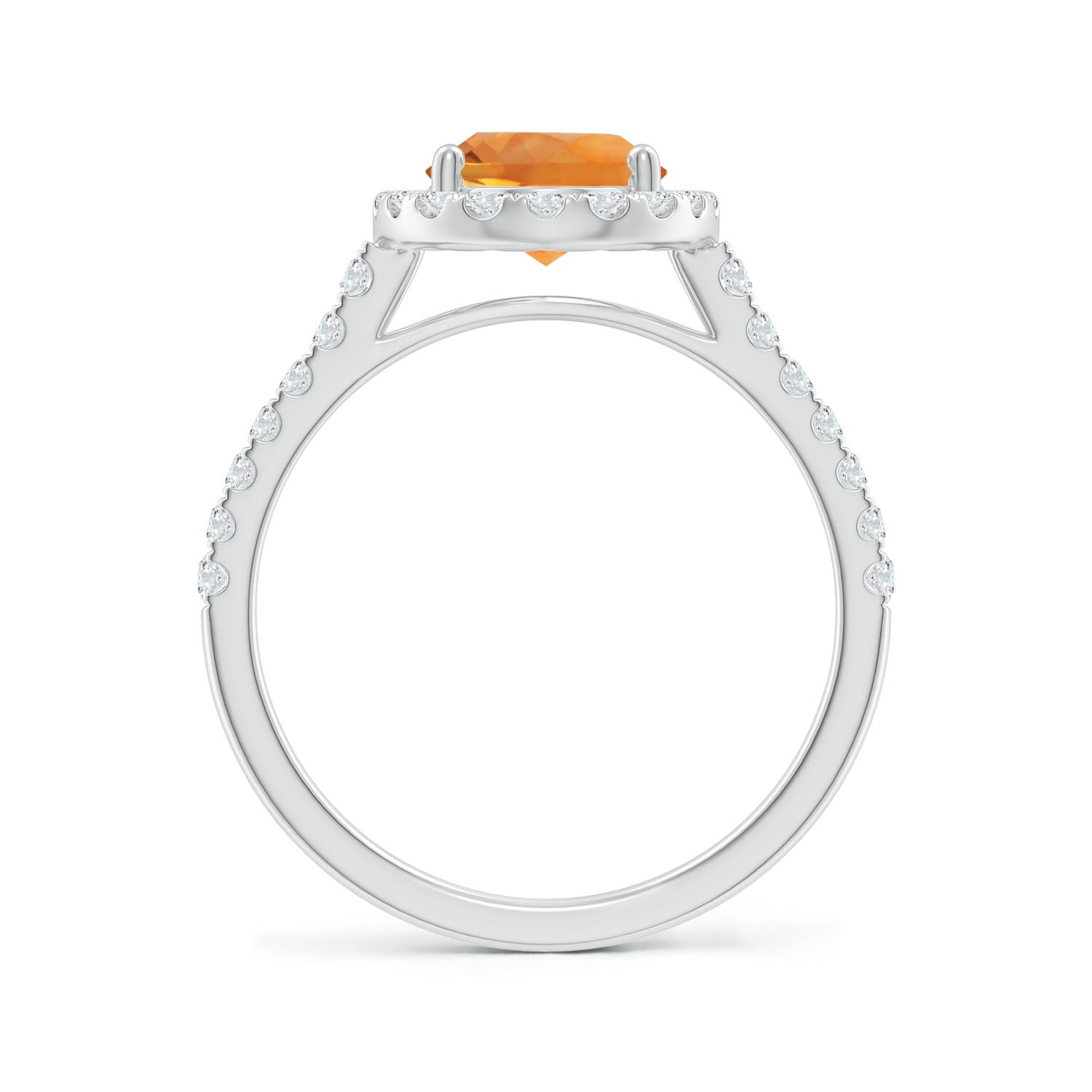 AAA - Citrine / 2.1 CT / 14 KT White Gold