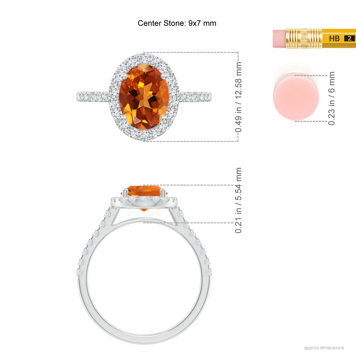 AAAA - Citrine / 2.1 CT / 14 KT White Gold