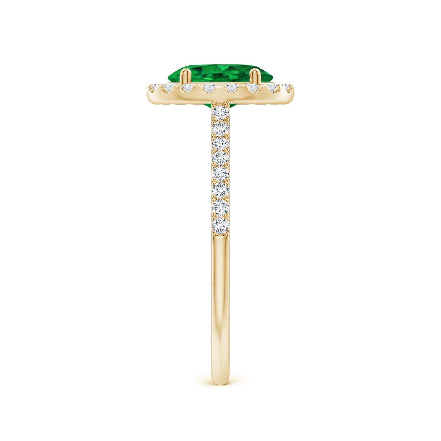 Premium - Lab-Grown Emerald / 1.44 CT / 14 KT Yellow Gold