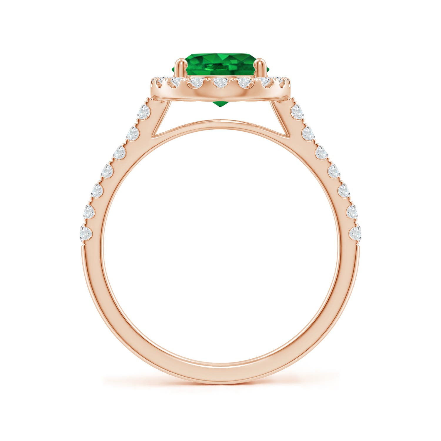 Premium - Lab-Grown Emerald / 1.95 CT / 14 KT Rose Gold