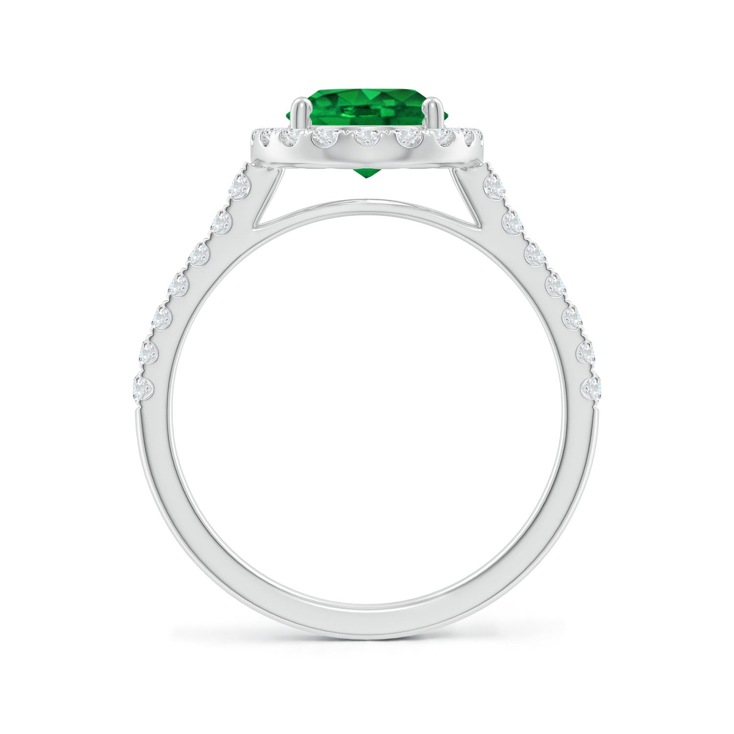 Premium - Lab-Grown Emerald / 1.95 CT / 14 KT White Gold