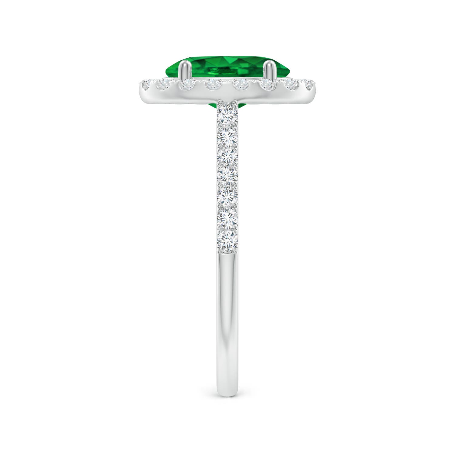 Premium - Lab-Grown Emerald / 1.95 CT / 14 KT White Gold