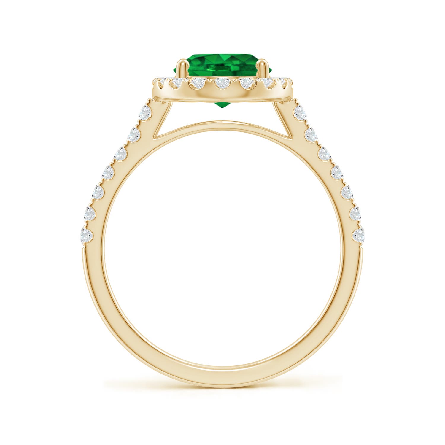 Premium - Lab-Grown Emerald / 1.95 CT / 14 KT Yellow Gold