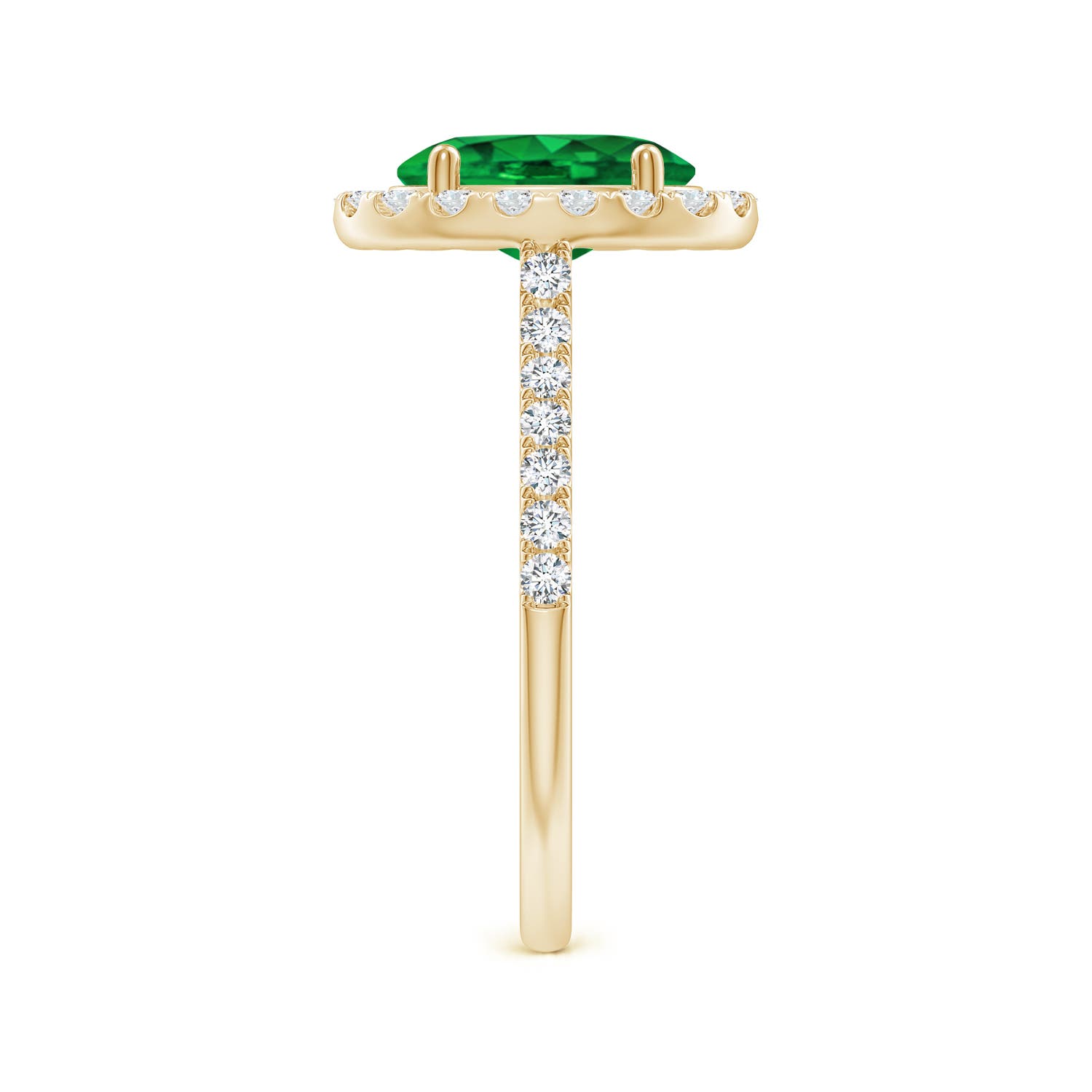 Premium - Lab-Grown Emerald / 1.95 CT / 14 KT Yellow Gold