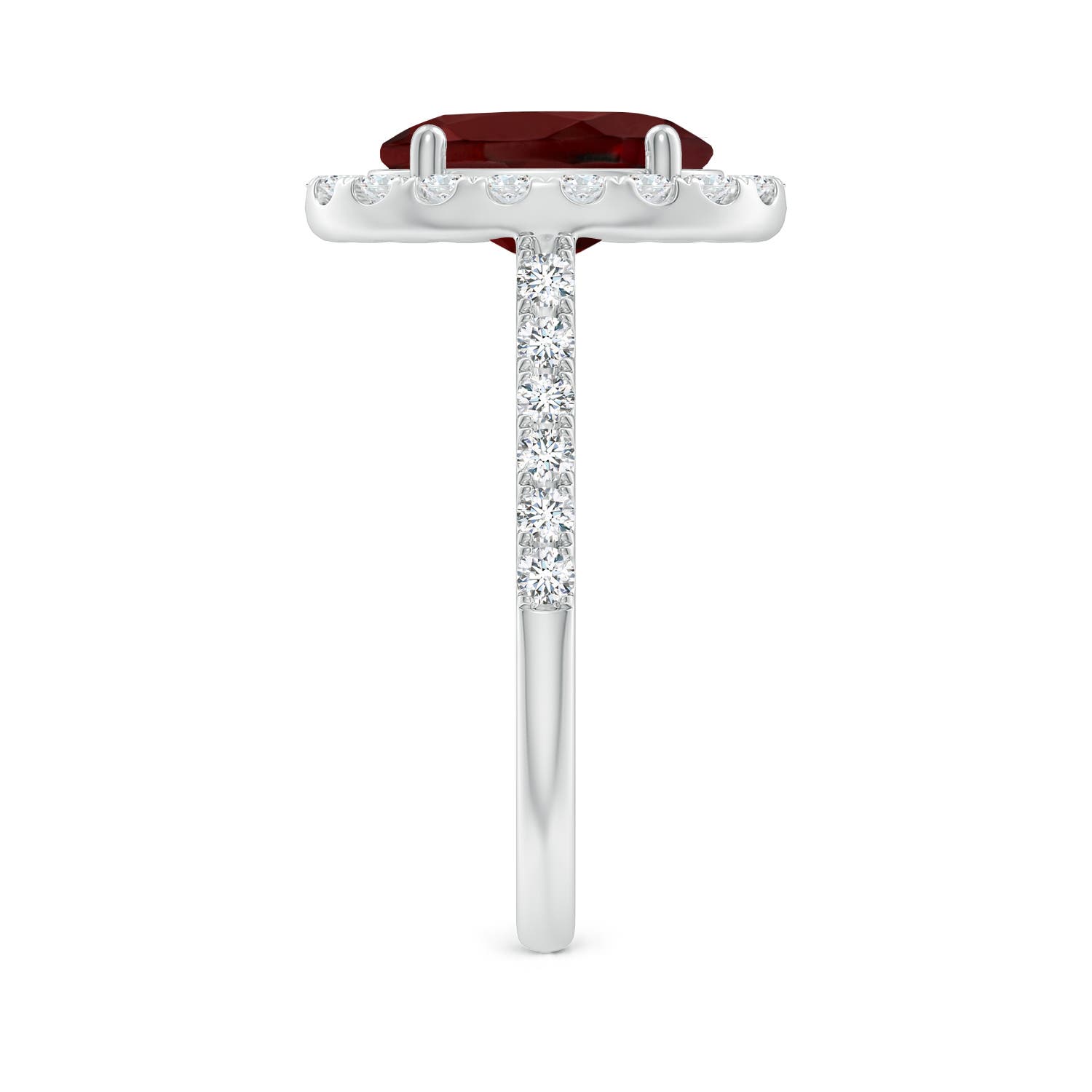 AAA - Garnet / 3.58 CT / 14 KT White Gold