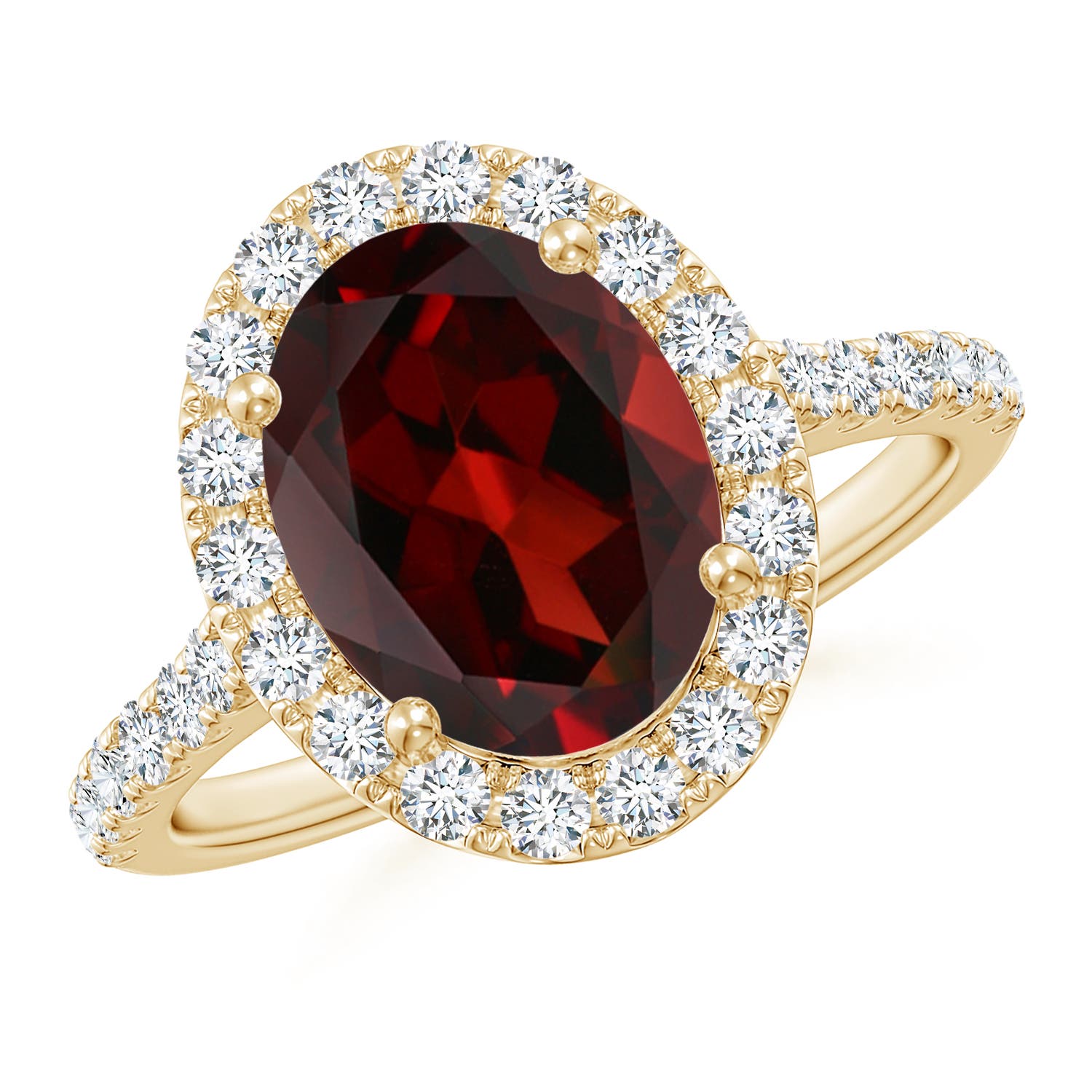 AAA - Garnet / 3.58 CT / 14 KT Yellow Gold