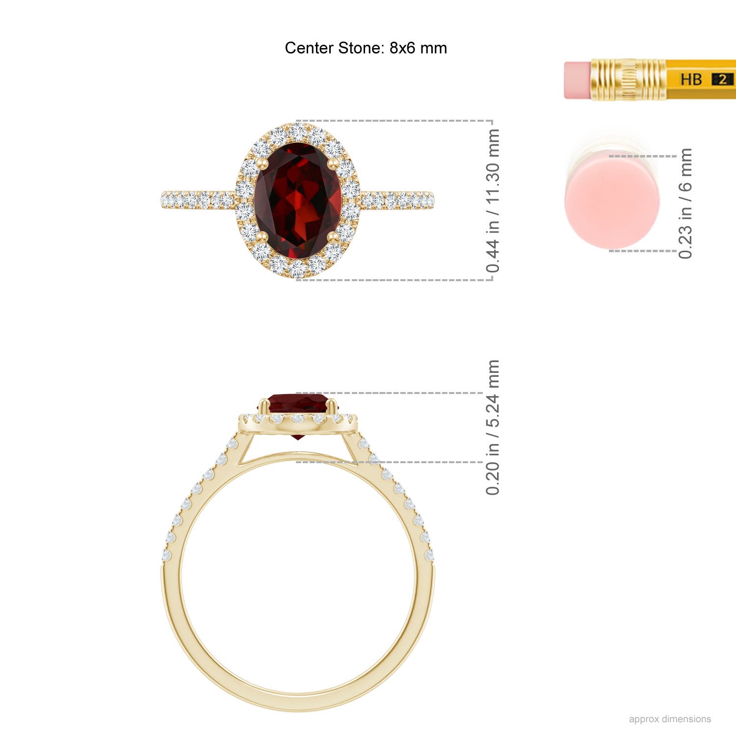 AAA - Garnet / 1.79 CT / 14 KT Yellow Gold