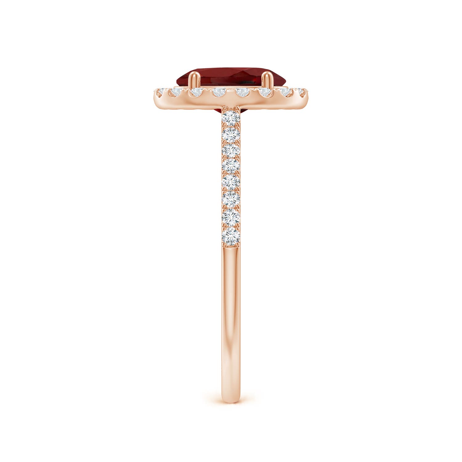 AAAA - Garnet / 1.79 CT / 14 KT Rose Gold