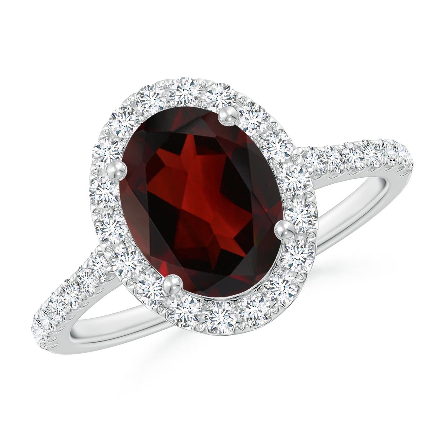 AA - Garnet / 2.45 CT / 14 KT White Gold