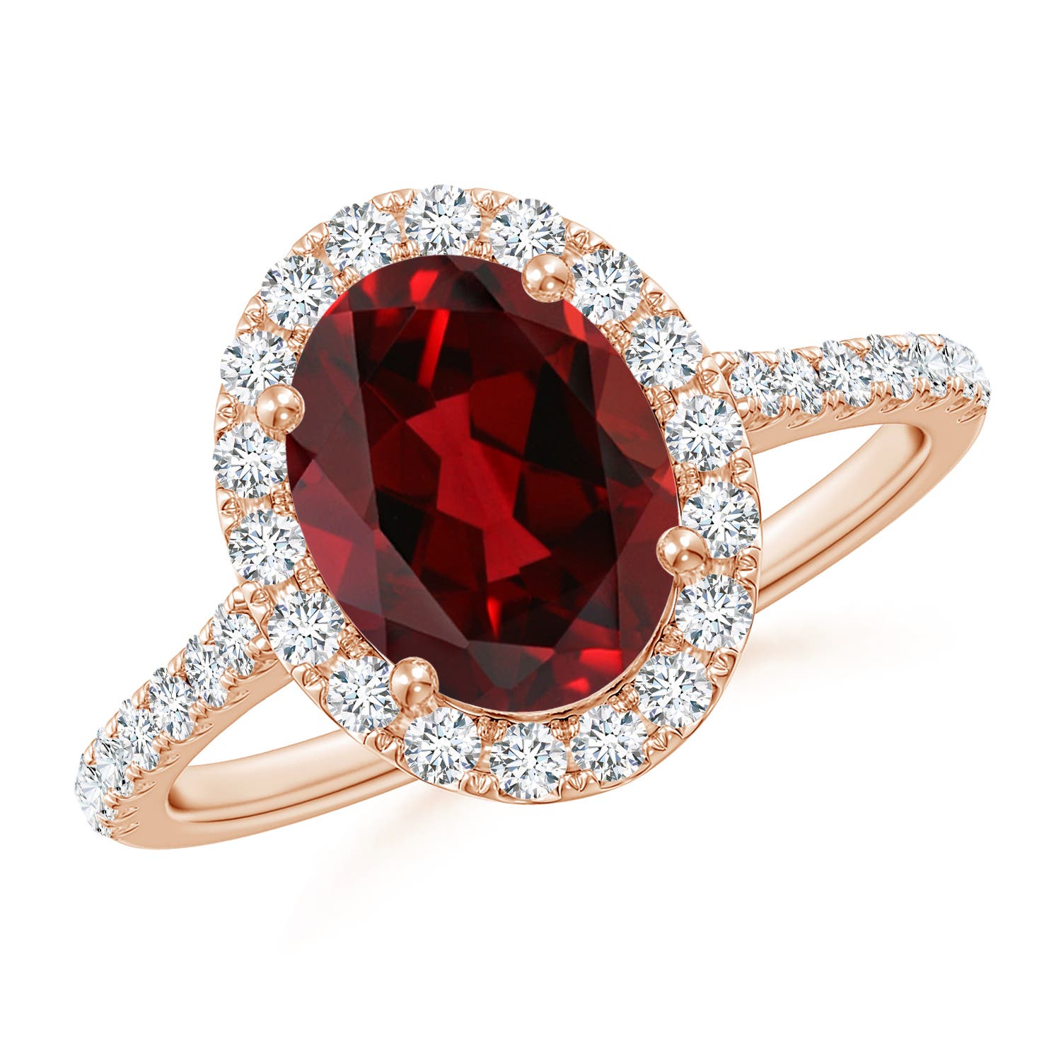 AAAA - Garnet / 2.45 CT / 14 KT Rose Gold