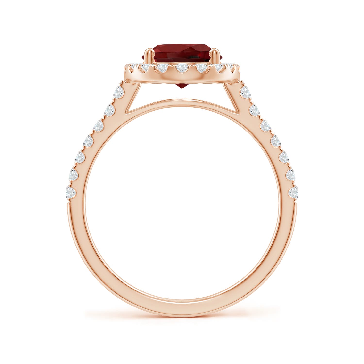 AAAA - Garnet / 2.45 CT / 14 KT Rose Gold