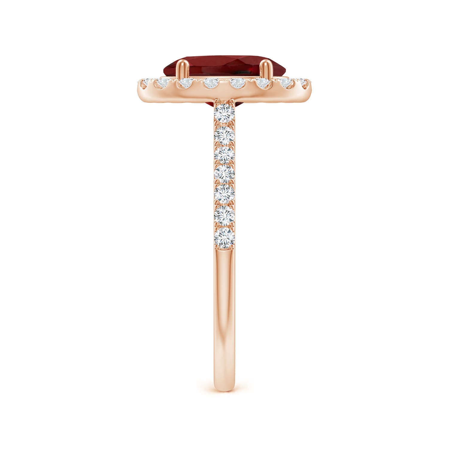 AAAA - Garnet / 2.45 CT / 14 KT Rose Gold