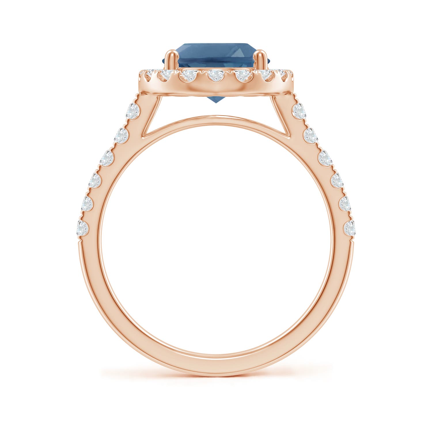 A - London Blue Topaz / 3.88 CT / 14 KT Rose Gold