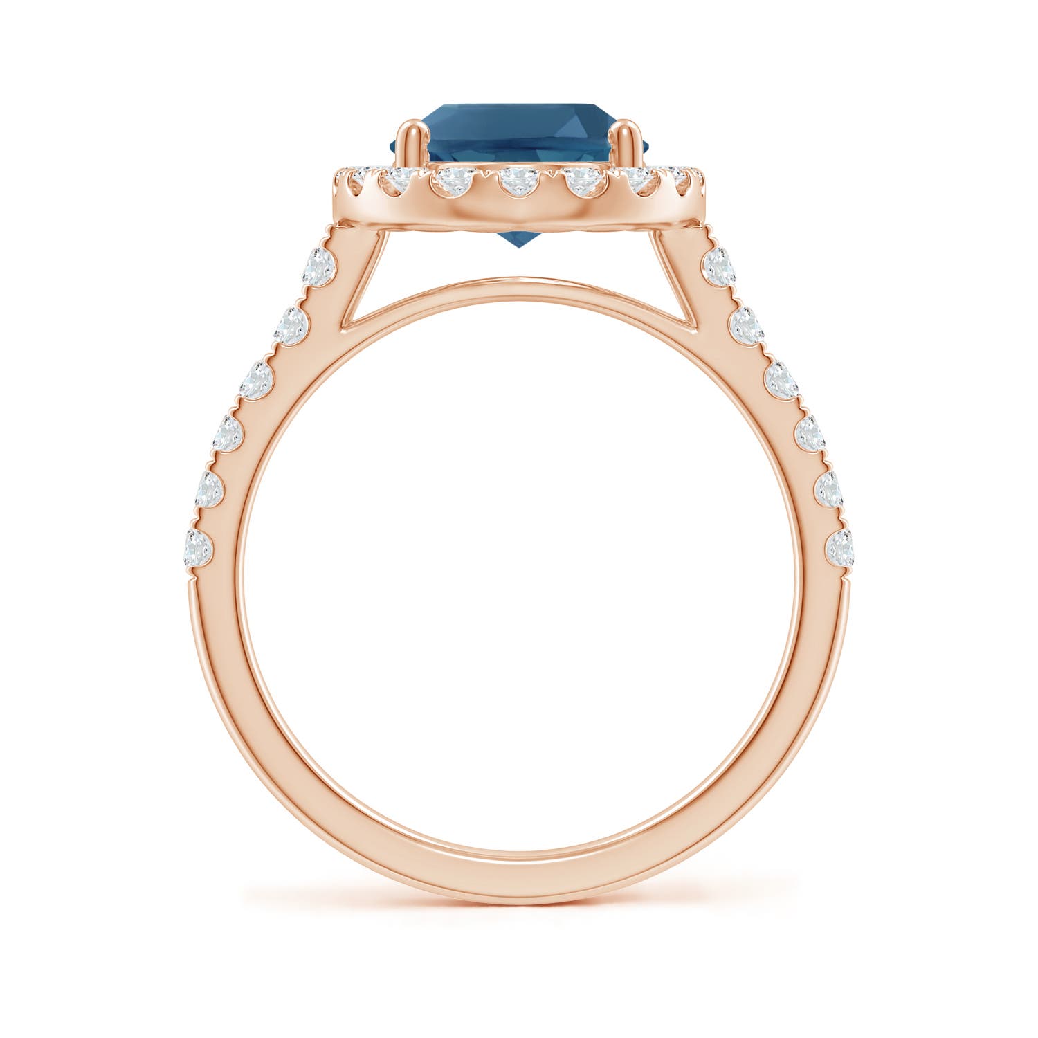 AA - London Blue Topaz / 3.88 CT / 14 KT Rose Gold