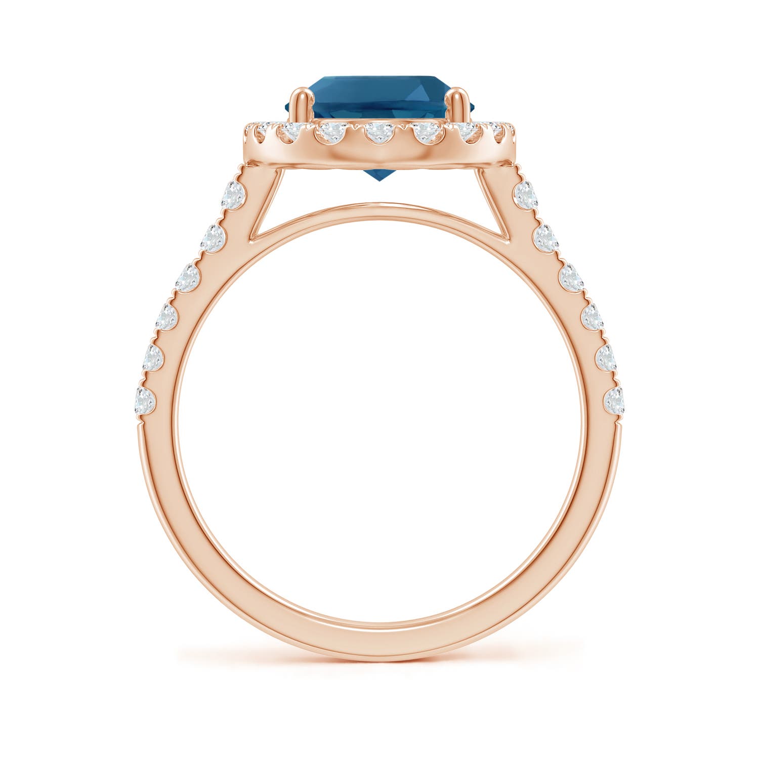 AAA - London Blue Topaz / 3.88 CT / 14 KT Rose Gold