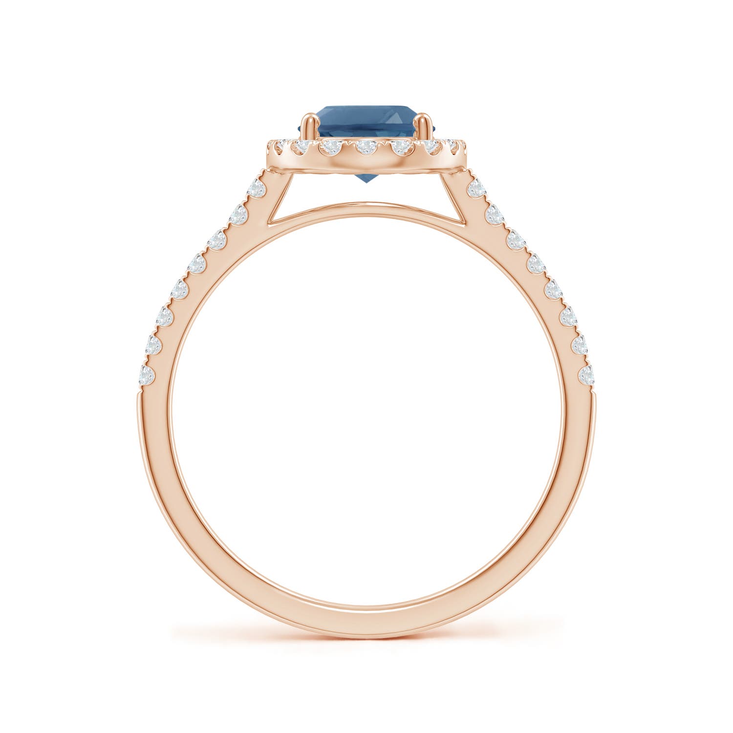 A - London Blue Topaz / 1.84 CT / 14 KT Rose Gold